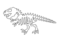 Dinosaur Skeleton Tracing Worksheets Pdf, Free Vectors File